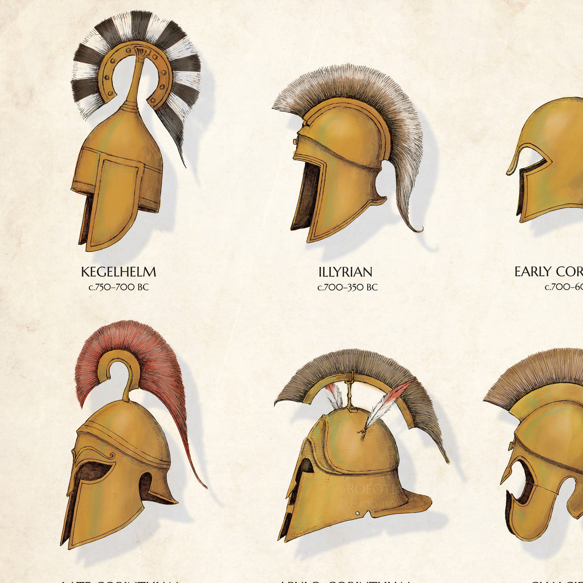 Helmets of Ancient Greece - Two Limited Edition Prints