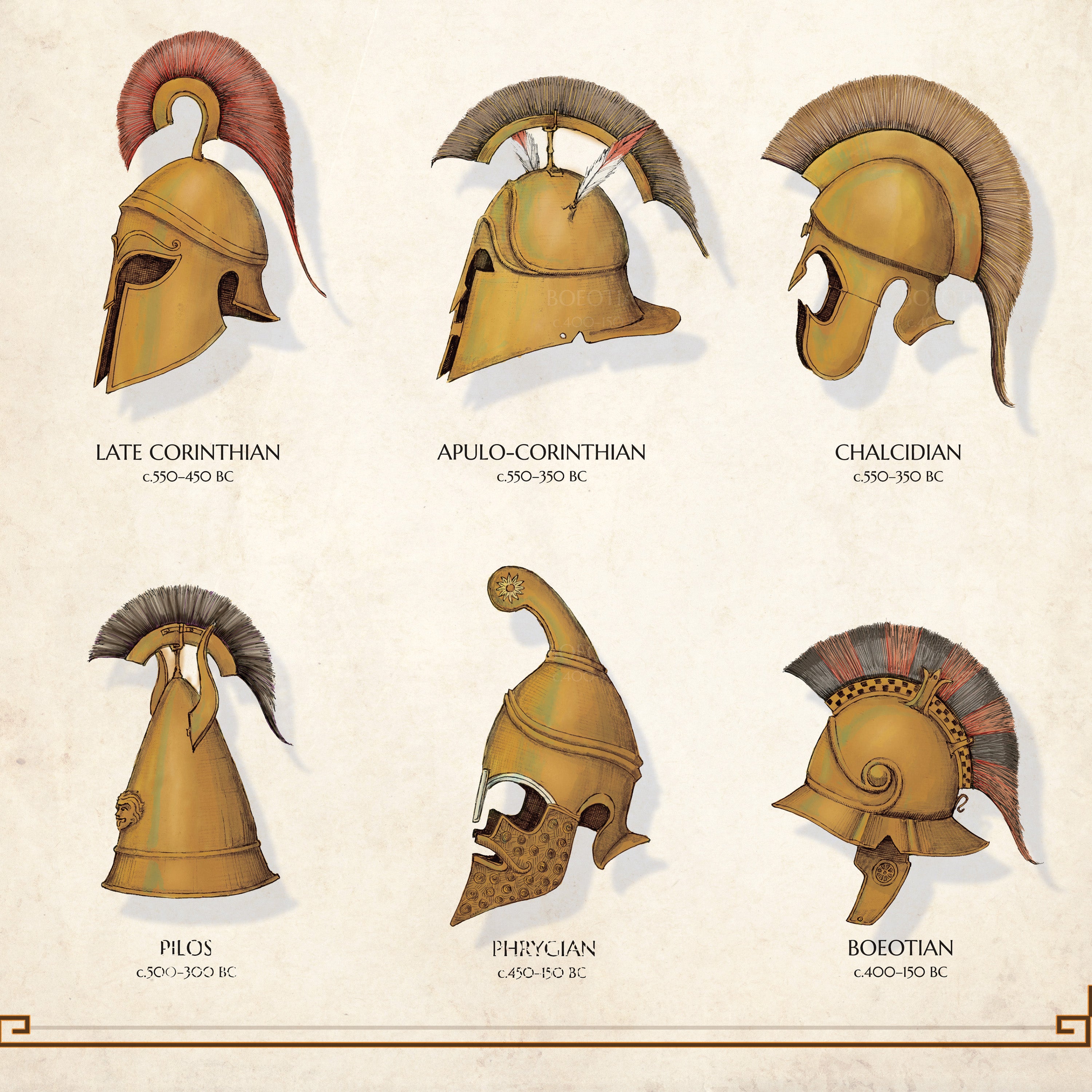 Helmets of Ancient Greece - Two Limited Edition Prints