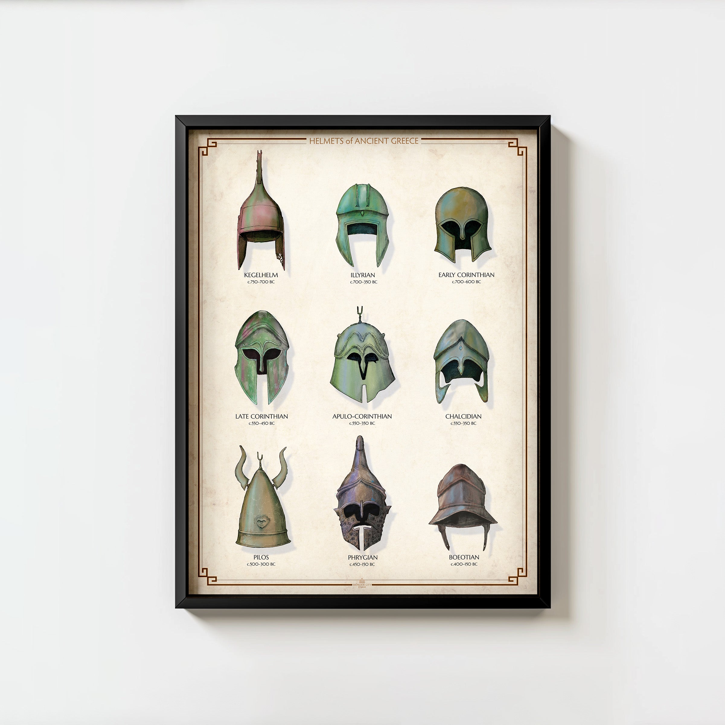 Helmets of Ancient Greece - Two Limited Edition Prints
