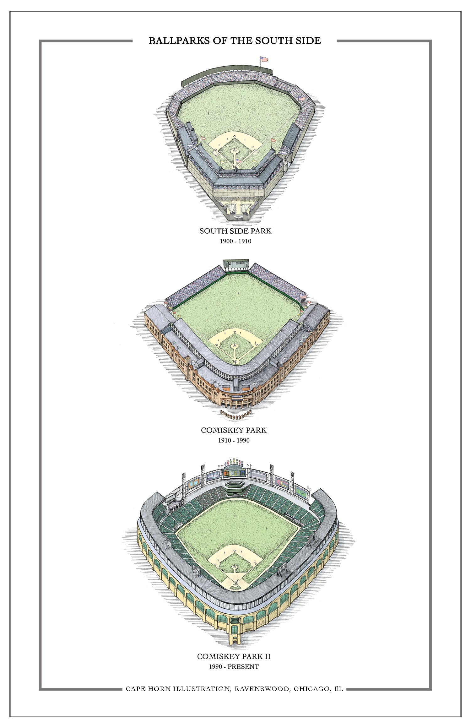 Historic Stadiums and Ballparks of Chicago – Wonder City Studio